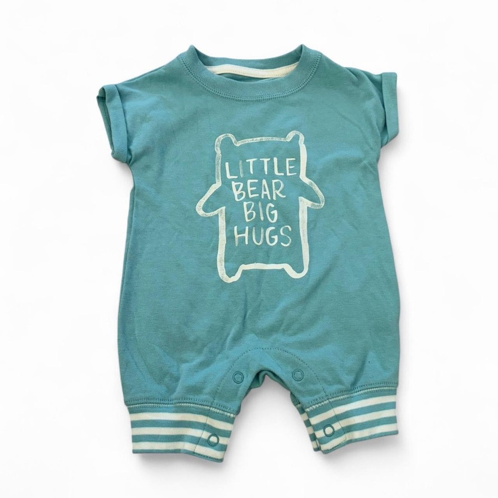 Baby Romper with Bear Print